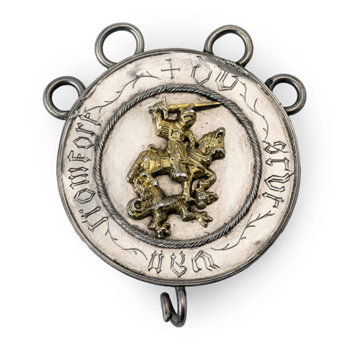 Parcel-gilt silver patron sign of the guild of St. George of Cromfoirt