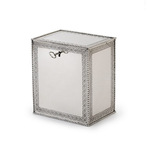 Dutch silver tea caddy Reynier Brandt, Amsterdam, 1781